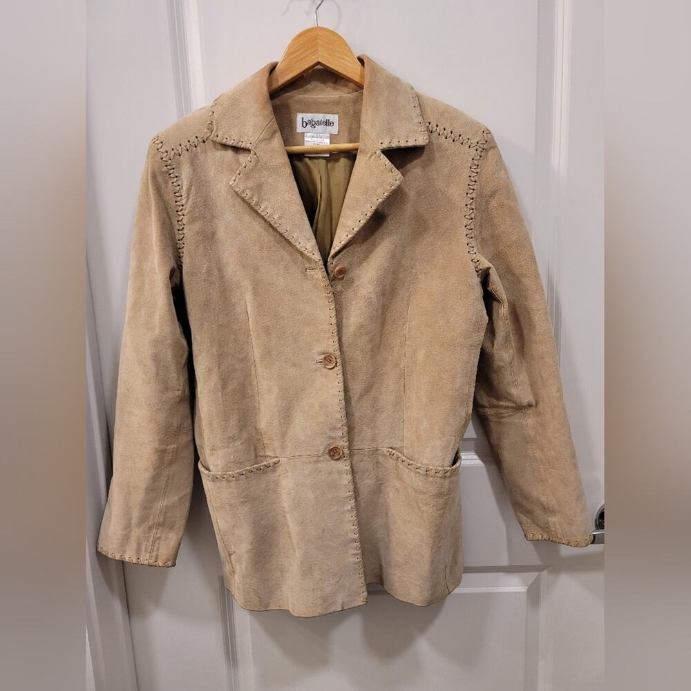 Bagatelle Vintage Leather Jacket with Stitching Detail